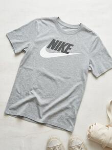 Nike تي شيرتات رياضية رجالية رمادية - رمادي غامق - مشاهدة 2