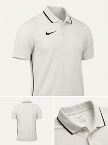 Nike قميص بولو كرة قدم بأكمام قصيرة للرجال Dri-Fit Park 26 باللون الأبيض - WHITE/BLACK/BLACK - مشاهدة 4