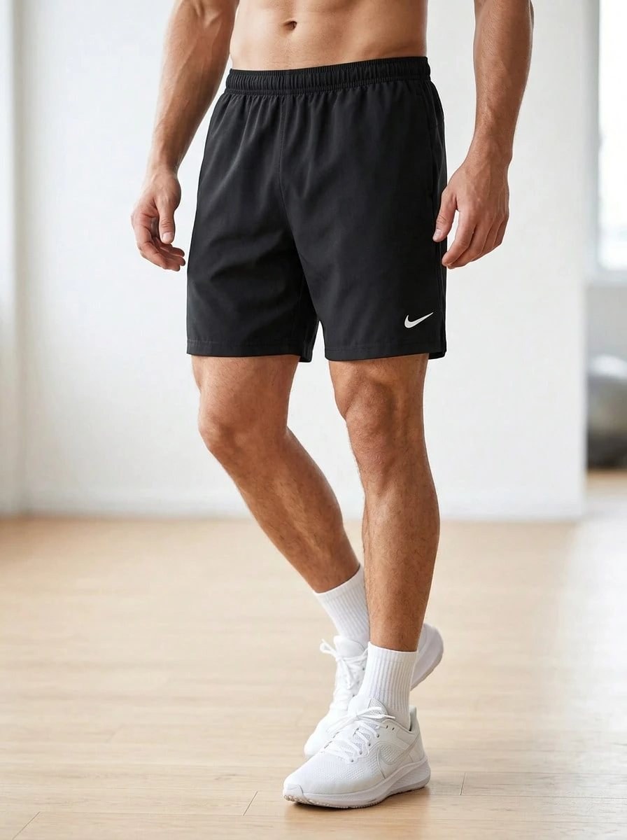 Nike Men's Sports Shorts Easy To Match Elastic Waist Breathable Running Beach Sports Black FN8194-010 - Black - View 1
