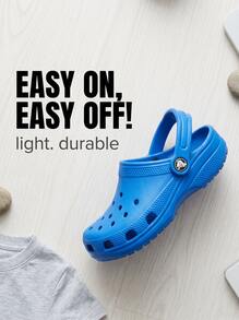 Crocs CLASSIC CLOG Kids' Clogs Lightweight Versatile Comfortable Daily Weekend Beach Blue 206990-4KZ - Blue Bolt - View 2