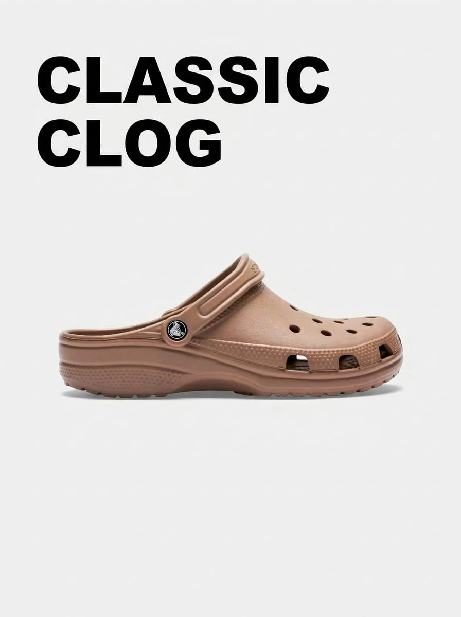 Crocs CLASSIC CLOG Women's Clogs Ergonomic Easy To Clean Slip-On Shopping Daily Weekend 10001-2Q9 - Latte - View 1