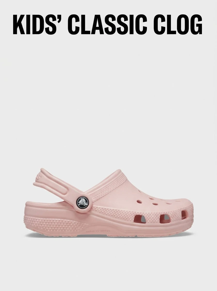 Crocs CLASSIC CLOG Kids' Clogs Versatile Lightweight Classic Walking Garden Beach 206991-6UR - Quartz - View 1