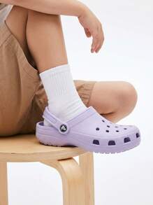 Crocs CLASSIC CLOG Kids' Clogs Durable Breathable Easy To Clean Beach Casual Daily Purple 206991-5BN - Mystic Purple - View 4