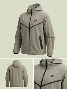 Nike Men's Sports Jackets Waterproof Insulated Breathable Training Commuting Hiking HM7151-320 - Light Army/Light Army/Black - View 3