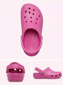 Crocs CLASSIC CLOG Kids' Clogs Anti-Slip Soft Cushioned Walking Vacation Travel 207012-6QQ - Pink - View 5