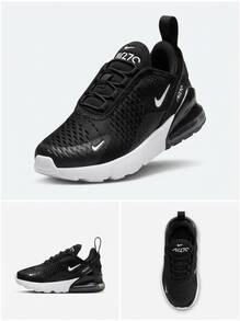 Nike Air Max 270 Baby Sneakers Snug Fit Padded Durable Office Weekend Walking DD1646-002 - Black - View 4