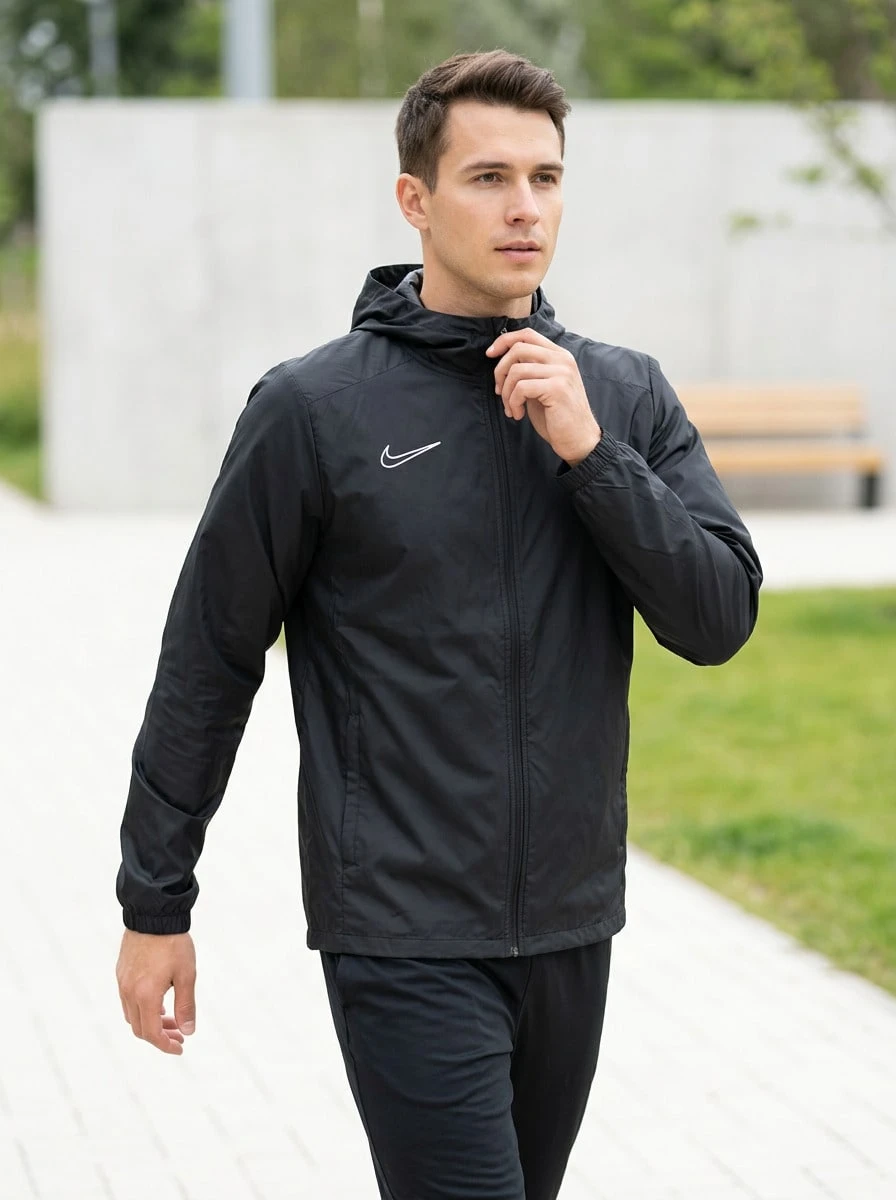 Nike Men's Sports Jackets Warm Durable Versatile Training Commuting Hiking Black FZ9858-010 - Black - View 1