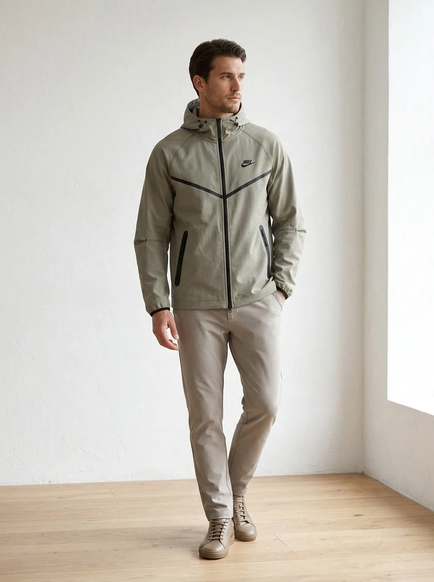 Nike Men's Sports Jackets Waterproof Insulated Breathable Training Commuting Hiking HM7151-320 - Light Army/Light Army/Black - View 1