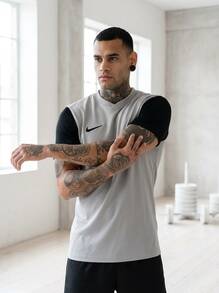 Nike Men's Sports Tees & Tanks Breathable Classic Fit Quick-Dry Daily Weekend Training Grey DH8035-052 - Grey - View 6