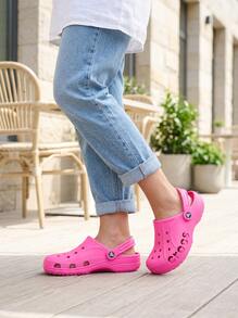 Crocs CLASSIC LINED CLOG Women's Sport Sandals Easy To Match Quick-Dry Versatile Casual Daily Vacation 10126-6QQ - Electric Pink - View 6