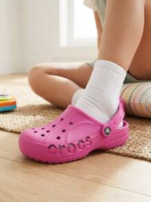 Crocs CLASSIC CLOG Kids' Clogs Anti-Slip Soft Cushioned Walking Vacation Travel 207012-6QQ - Pink - View 3