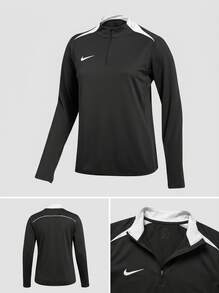 Nike تي شيرتات وقمصان رياضية للرجال بقصة كلاسيكية سريعة الجفاف وصديقة للبشرة للرياضة والمنزل والمدرسة باللون الأسود FD7671-010 - الأسود - مشاهدة 4