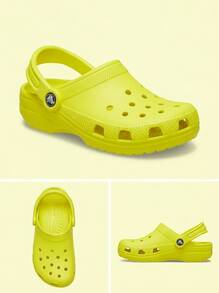 Crocs CLASSIC CLOG Kids' Clogs Flexible Cushioned Lightweight Weekend Travel Shopping 206990-76M - Acidity - View 5