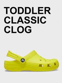 Crocs CLASSIC CLOG Kids' Clogs Flexible Cushioned Lightweight Weekend Travel Shopping 206990-76M - Acidity - View 1