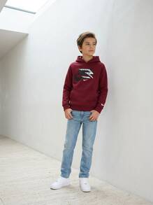 Nike Kids' Lightweight Durable Fleece-Lined School Casual Home Red 9Q0870-R6R - CABERNET - View 6