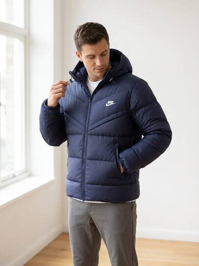 Nike Men's Outdoor Jackets Premium Lightweight Adjustable Commuting Outdoor Camping Blue FB8185-410