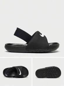 Nike Kawa Slide Baby Slippers Durable Lightweight Quick-Dry Weekend Beach Summer BV1094-001 - Black/White - View 5