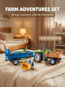 Playmobil Country Traktor Mit Hänger BOYS FIRST 71249 - Multicolor - View 3