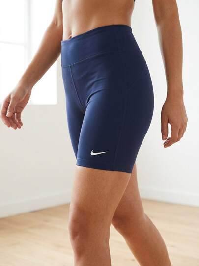 Nike Women's Sports Shorts Elastic Waist Comfortable Classic Fit Casual Running Beach Blue FN2374-410
