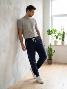 Nike Men's Sports Pants Versatile Comfortable Lightweight Daily Outdoor Commuting Blue FD7738-451 - Navy Blue - View 3