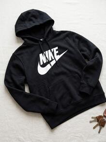 Nike Men's Sports & Outdoor Hoodies Breathable Easy To Match Classic Fit Weekend Sports Commuting Black FN3868-010 - Black - View 2