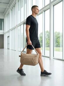 Nike Unisex Zippered Spacious Premium Daily Weekend Gym Khaki HV1193-200 - Multicolor - View 4