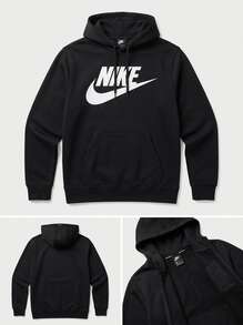 Nike Men's Sports & Outdoor Hoodies Breathable Easy To Match Classic Fit Weekend Sports Commuting Black FN3868-010 - Black - View 4