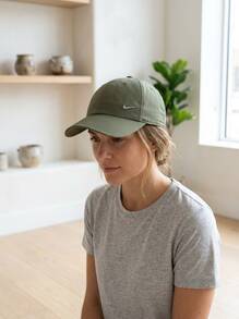Nike Sports Cap Classic Fit Sun Protection Versatile Sports Casual Daily Green FB5372-222 - Olive Green - View 3