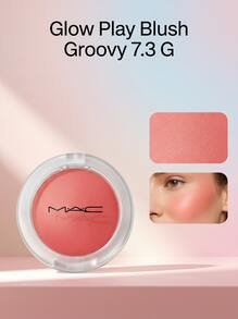 MAC Glow Play Blush Groovy 7.3 G – Blush, Bouncy Texture, For All Skin Types, Bright Coral, Suitable For Daily Makeup Routine - Groovy - View 1