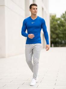 Nike Men's Sports Tees & Tanks Quick-Dry Skin-Friendly Stretchy Outdoor Training Vacation Blue AV2609-463 - RoyalBlue/White - View 3