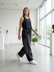 Nike Women's Sports Pants Soft Stretchy Quick-Dry Weekend Training Daily HJ4178-060 - Anthracite/Black/Black/Black - View 4