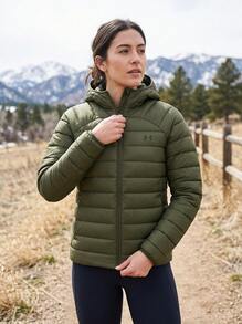 Under Armour TECH Sports Jackets Durable Versatile Waterproof Weekend Commuting Outdoor Green 1372648-390 - Olive Green - View 1