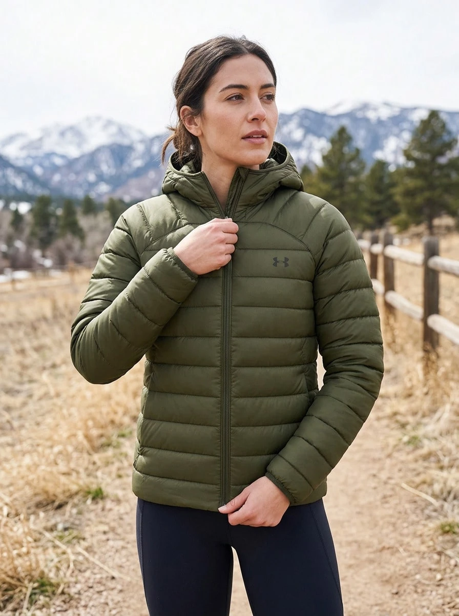 Under Armour TECH Sports Jackets Durable Versatile Waterproof Weekend Commuting Outdoor Green 1372648-390 - Olive Green - View 1