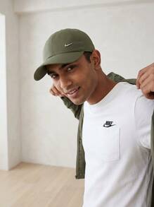 Nike Sports Cap Classic Fit Sun Protection Versatile Sports Casual Daily Green FB5372-222 - Olive Green - View 5