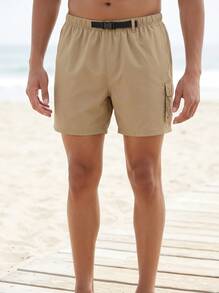 Nike Men's Athletic Swimwear Comfortable Compression UV Protection Pool Beach Swimming NESSE469-232 - Beige - View 3