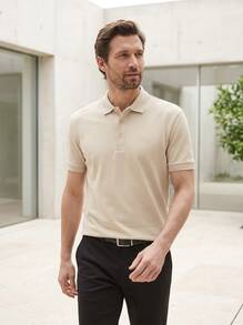 Hugo Boss قمصان بولو رياضية للرجال ماصة للرطوبة بقصة كلاسيكية فاخرة لعطلة نهاية الأسبوع والجولف والمكتب 50469055-111 - أوبن وايت - مشاهدة 6