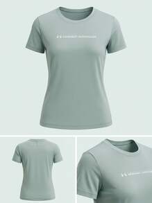 Under Armour UA Sports Tees & Tanks Quick-Dry Skin-Friendly Stretchy Travel Daily Weekend 1389726-348 - Grey - View 4