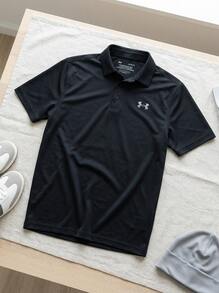 Under Armour UA Men's Sports Tees & Tanks Breathable Classic Fit Quick-Dry Vacation School Casual Black 1377374-001 - Black - View 2