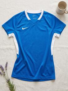 Nike Women's Ball Sports Apparel Versatile Comfortable Easy To Match Travel Commuting Sports Blue 0107NZ-463 - Blue and White - View 2