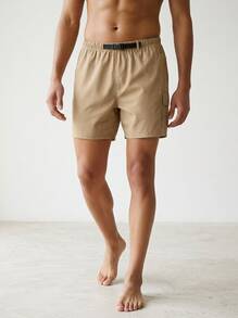 Nike Men's Athletic Swimwear Comfortable Compression UV Protection Pool Beach Swimming NESSE469-232 - Beige - View 5