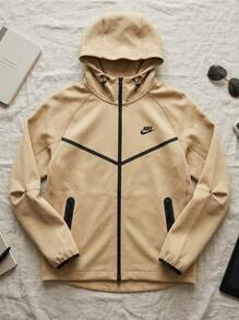 Nike Men's Sports Jackets Comfortable Waterproof Insulated Weekend Sports Travel HM7151-297 - Parachute Beige/Parachute Beige/Black - View 2