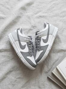Nike Kids Sneakers Versatile Modern Anti-Slip Daily Gym Commuting IQ0804-102 - Light Grey - View 1