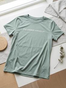 Under Armour UA Sports Tees & Tanks Quick-Dry Skin-Friendly Stretchy Travel Daily Weekend 1389726-348 - Grey - View 2