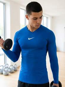 Nike Men's Sports Tees & Tanks Quick-Dry Skin-Friendly Stretchy Outdoor Training Vacation Blue AV2609-463 - RoyalBlue/White - View 1