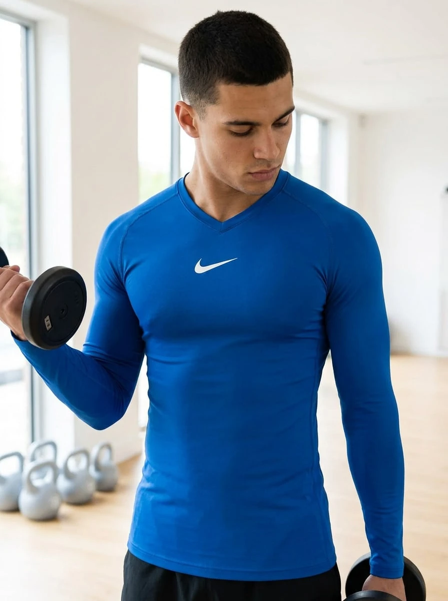 Nike Men's Sports Tees & Tanks Quick-Dry Skin-Friendly Stretchy Outdoor Training Vacation Blue AV2609-463 - RoyalBlue/White - View 1