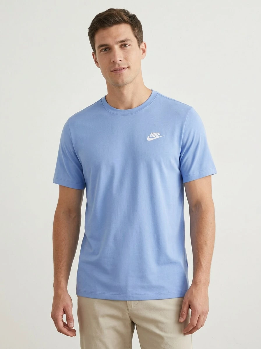 Nike Men's Sports Tees & Tanks Soft Durable Comfortable School Casual Outing Blue AR4997-494 - Dusty Blue - View 1