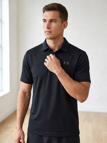 Under Armour UA Men's Sports Tees & Tanks Breathable Classic Fit Quick-Dry Vacation School Casual Black 1377374-001 - Black - View 1