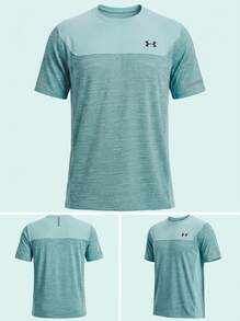 Under Armour Tech™ Utility Men's T-Shirt Blue - Blue Haze / Black - View 3