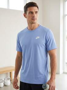 Nike Men's Sports Tees & Tanks Soft Durable Comfortable School Casual Outing Blue AR4997-494 - Dusty Blue - View 3