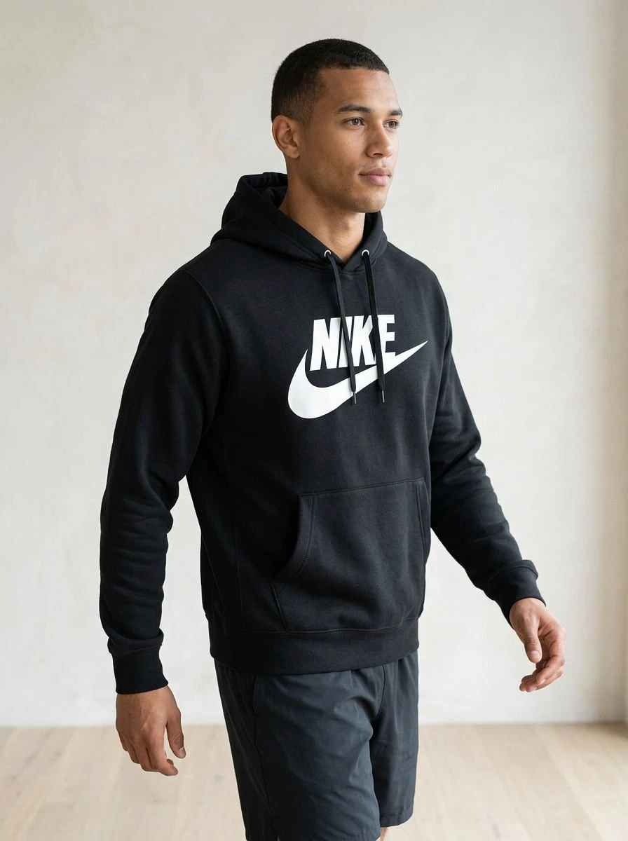 Nike Men's Sports & Outdoor Hoodies Breathable Easy To Match Classic Fit Weekend Sports Commuting Black FN3868-010 - Black - View 1